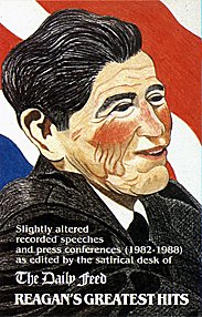 Reagan's Greatest Hits Cover Art: Ronnie colorized line drawing